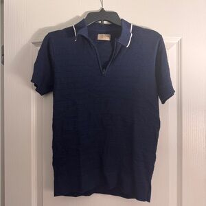 Men’s S Navy Zippered Polo